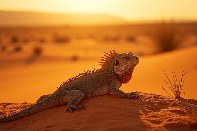 Ausztrál sivatagi gyík a homokban