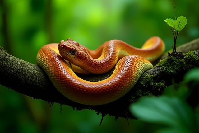 Costa Rica-i boa, buja esőerdőben
